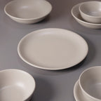 16 piece beige stoneware ceramic dinner sets