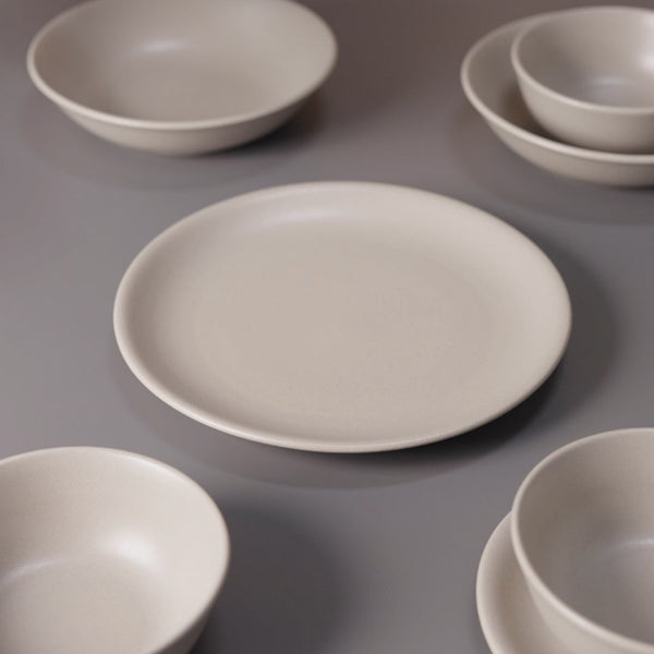 20 piece beige stoneware ceramic dinner sets
