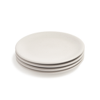 4 piece white stoneware ceramic side plates