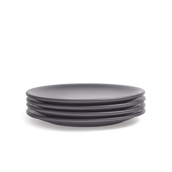 4 piece grey stoneware ceramic side plates