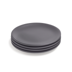4 piece grey stoneware ceramic side plates